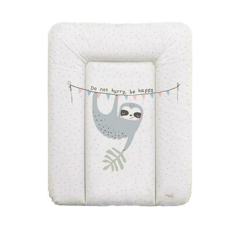 Ceba Baby - Saltea de infasat moale lenesul Candy Andy, Fara ftalati, 70 x 50 cm, Alb/Gri Ceba Baby - Saltea de infasat moale lenesul Candy Andy, Fara ftalati, 70 x 50 cm, Alb/Gri
