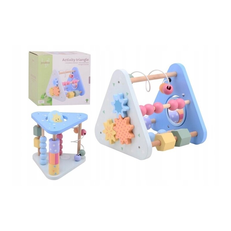 Centru de activitati, Joueco, Triunghi, Cu numaratoare, Cu sortator, 12 luni+, Multicolor Centru de activitati, Joueco, Triunghi, Cu numaratoare, Cu sortator, 12 luni+, Multicolor
