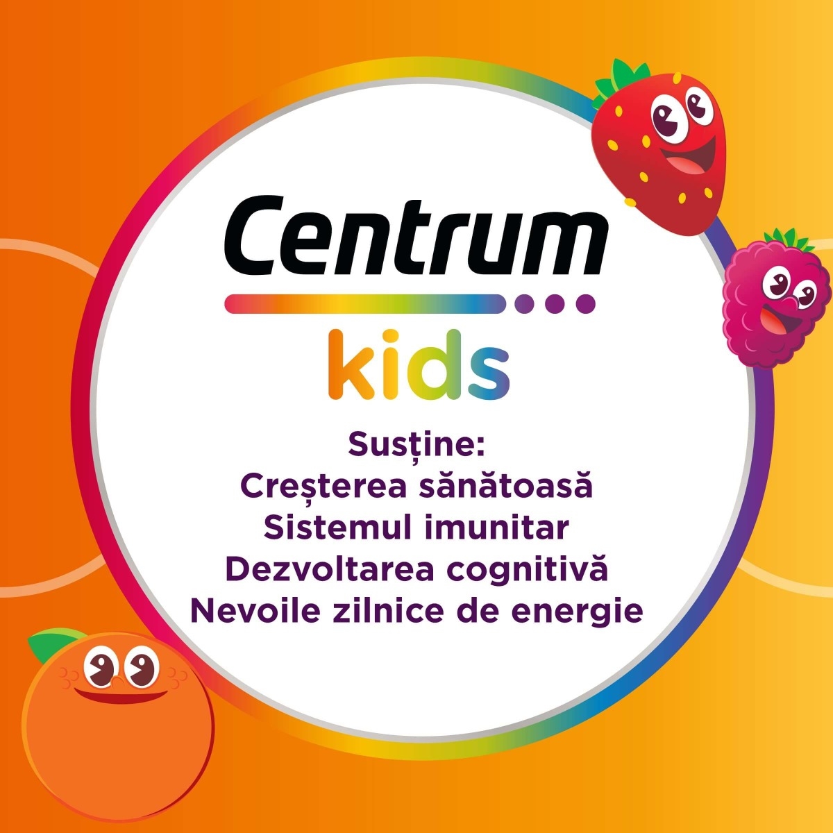 Centrum Kids VitaGummies Berry, 60 jeleuri, GSK (Haleon) Centrum Kids VitaGummies Berry, 60 jeleuri, GSK (Haleon)