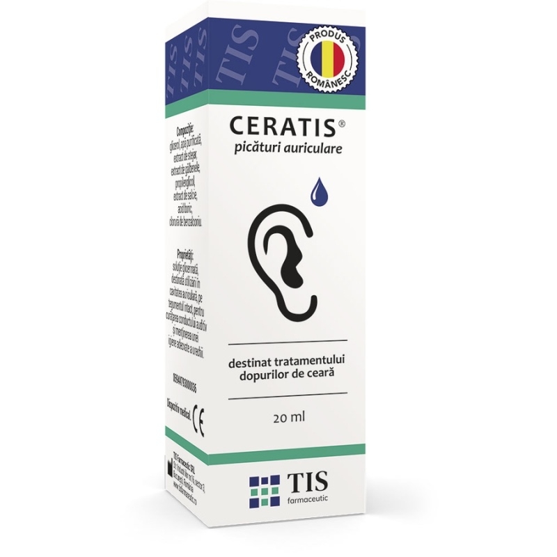 Ceratis picaturi auriculare, 20 ml, Tis Farmaceutic Ceratis picaturi auriculare, 20 ml, Tis Farmaceutic
