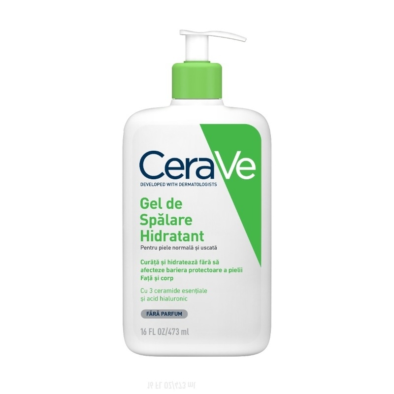 Gel de spalare hidratant piele normal-uscata, 473ml, Cerave Gel de spalare hidratant piele normal-uscata, 473ml, Cerave
