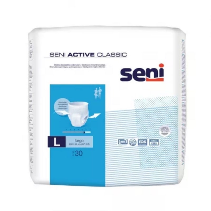 Chilot elastic absorbant Active Classic, Large, 30 bucati, Seni Chilot elastic absorbant Active Classic, Large, 30 bucati, Seni