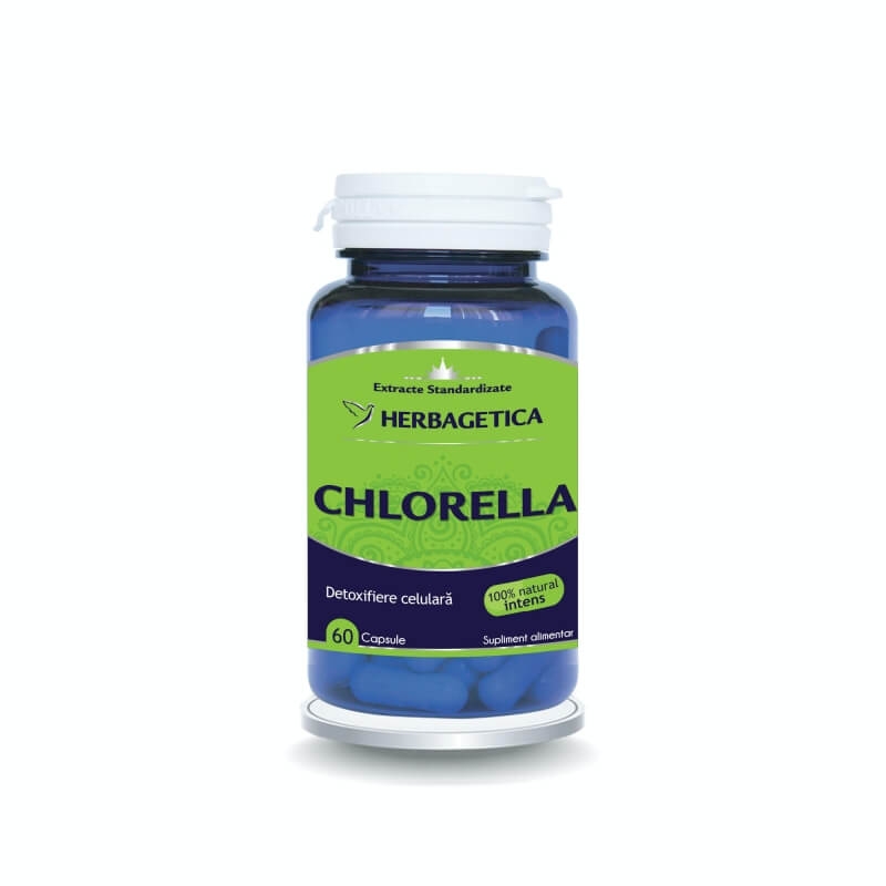 Chlorella, 60 capsule, Herbagetica Chlorella, 60 capsule, Herbagetica