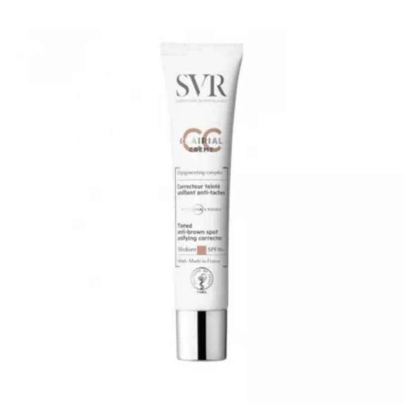Crema corectoare SPF 50 medium Clairial CC, 40ml, SVR Crema corectoare SPF 50 medium Clairial CC, 40ml, SVR