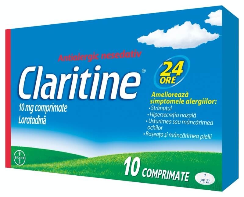 Claritine, 10 mg, 10 comprimate, Bayer Claritine, 10 mg, 10 comprimate, Bayer