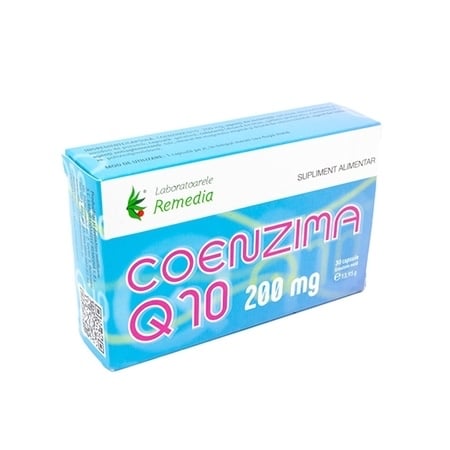 Coenzima Q10 200 mg, 30 capsule, Remedia Coenzima Q10 200 mg, 30 capsule, Remedia