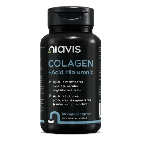 Colagen si acid hialuronic, 60 capsule, Niavis Colagen si acid hialuronic, 60 capsule, Niavis