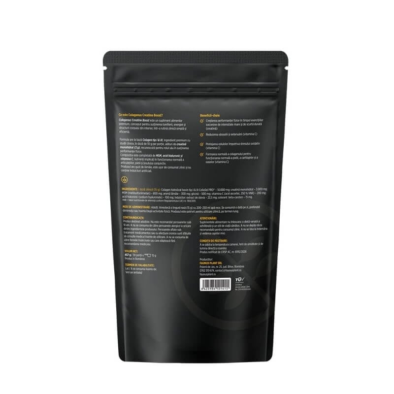 Colagenus Creatine Boost pudra, 457 g, Faunus Plant Colagenus Creatine Boost pudra, 457 g, Faunus Plant