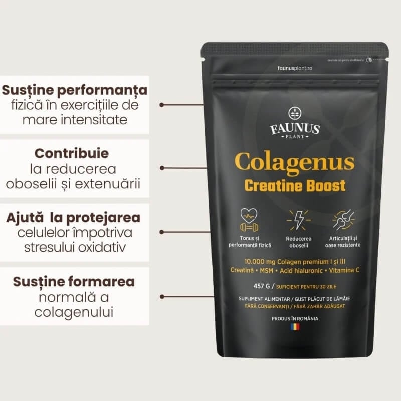 Colagenus Creatine Boost pudra, 457 g, Faunus Plant Colagenus Creatine Boost pudra, 457 g, Faunus Plant