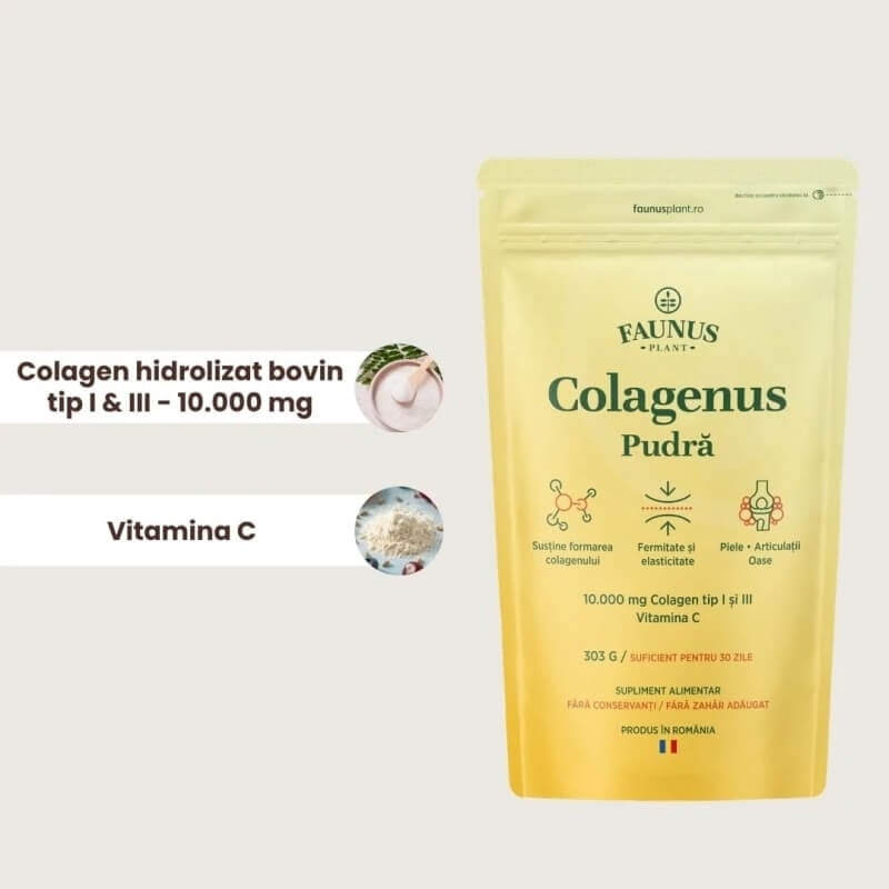 Colagenus cu vitamina C pudra, 303 g, Faunus Plant Colagenus cu vitamina C pudra, 303 g, Faunus Plant