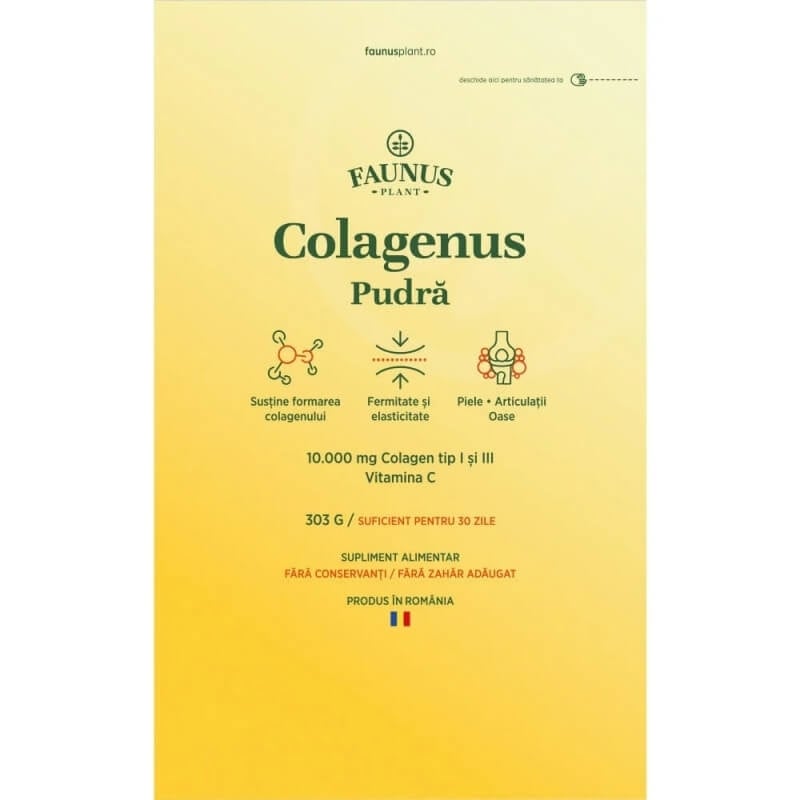 Colagenus cu vitamina C pudra, 303 g, Faunus Plant Colagenus cu vitamina C pudra, 303 g, Faunus Plant