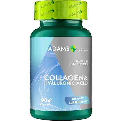 Colagen si Acid Hialuronic, 90 capsule, Adams Supplements Colagen si Acid Hialuronic, 90 capsule, Adams Supplements