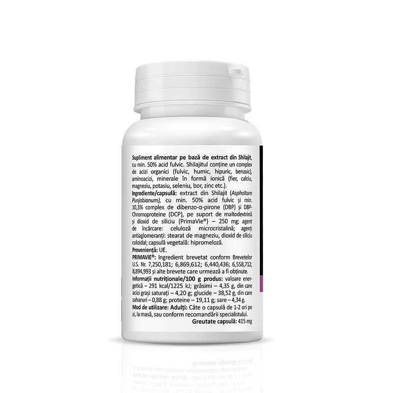 Complex fulvic Shilajit, 250 mg, 30 capsule, Zenyth Complex fulvic Shilajit, 250 mg, 30 capsule, Zenyth