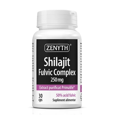 Complex fulvic Shilajit, 250 mg, 30 capsule, Zenyth Complex fulvic Shilajit, 250 mg, 30 capsule, Zenyth