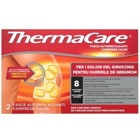 Comprese cu efect de incalzire pentru genunchi, 2 bucati, ThermaCare