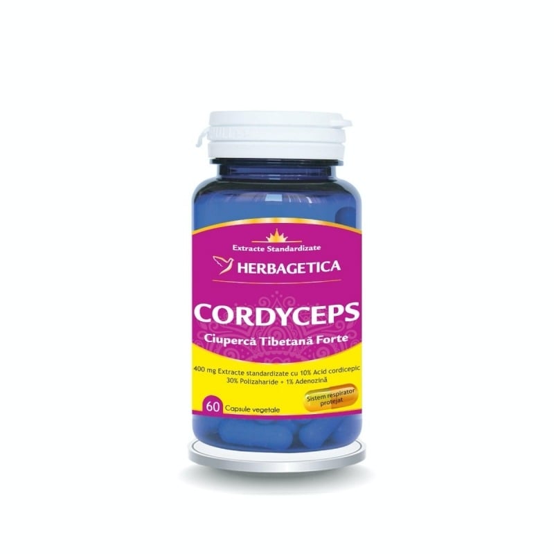 Cordyceps Forte, 60 capsule, Herbagetica Cordyceps Forte, 60 capsule, Herbagetica