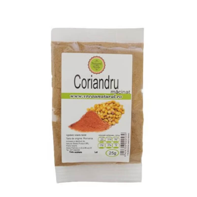 Coriandru macinat, 25 g, Natural Seeds Coriandru macinat, 25 g, Natural Seeds