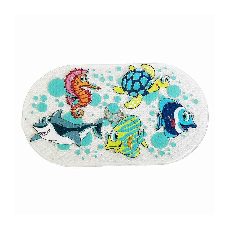 Covoras de baie, FreeON, Antialunecare, Cu ventuze, 69x39 cm, Oval, Ocean Covoras de baie, FreeON, Antialunecare, Cu ventuze, 69x39 cm, Oval, Ocean