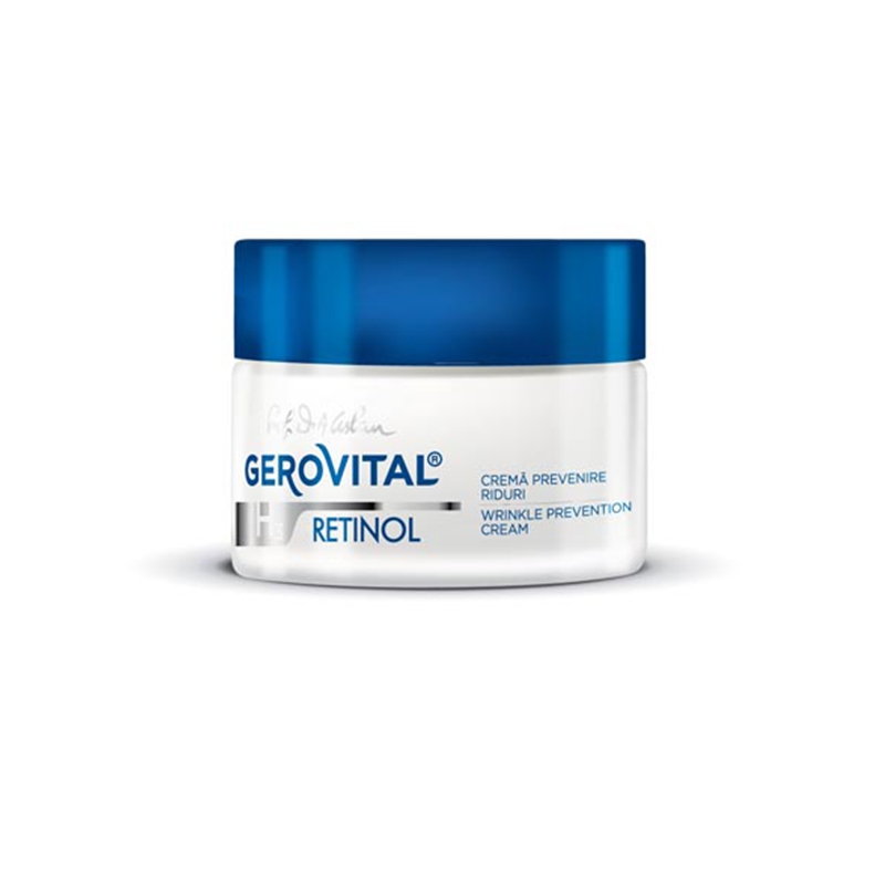 Crema pentru prevenirea ridurilor H3 Retinol, 50 ml, Gerovital Crema pentru prevenirea ridurilor H3 Retinol, 50 ml, Gerovital