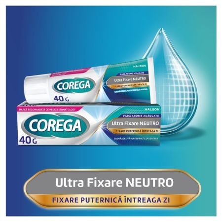 Crema adeziva pentru proteza dentara Neutro Corega, 40 g, Gsk (Haleon)
