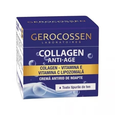 Crema antirid de noapte Collagen Anti-Age, 50 ml, Gerocossen Crema antirid de noapte Collagen Anti-Age, 50 ml, Gerocossen