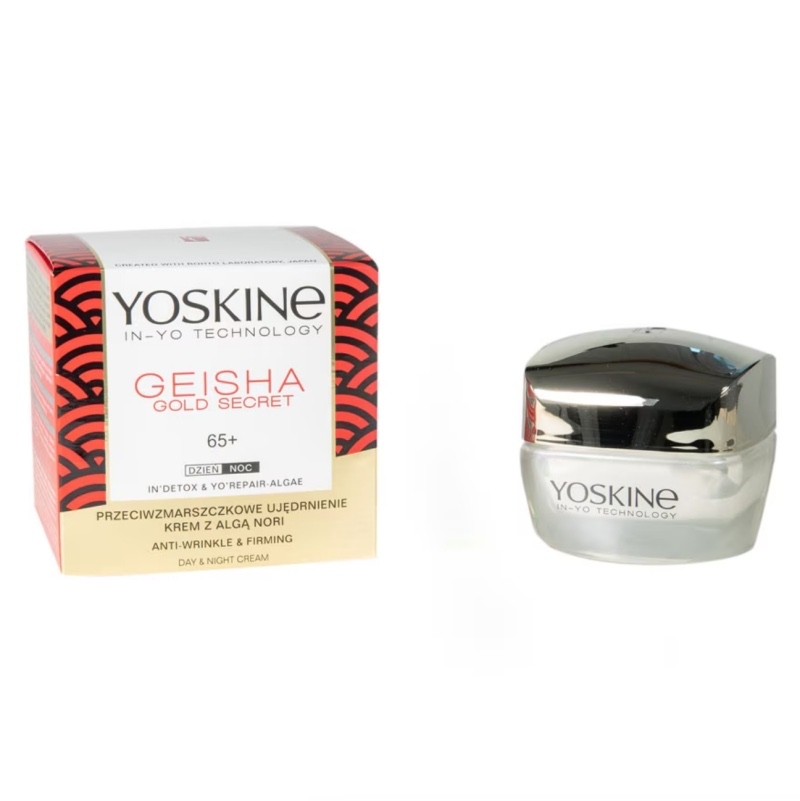Crema antirid si fermitate pentru ten 65+ Geisha Gold Secret, 50 ml, Yoskine Crema antirid si fermitate pentru ten 65+ Geisha Gold Secret, 50 ml, Yoskine