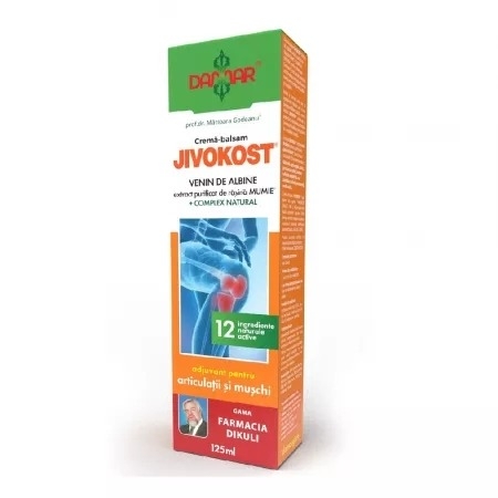 Crema-balsam Jivokost cu venin de albine, extract purificat de rasina Mumie, 125 ml, Damar Crema-balsam Jivokost cu venin de albine, extract purificat de rasina Mumie, 125 ml, Damar