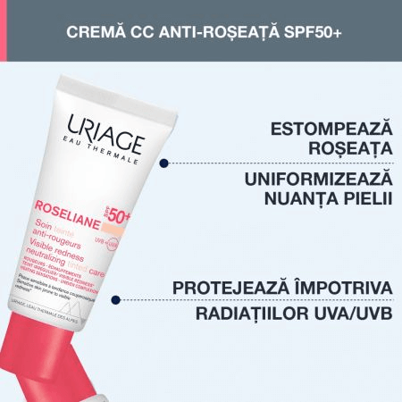 Roseliane crema CC SPF 50+, 40ml, Uriage Roseliane crema CC SPF 50+, 40ml, Uriage