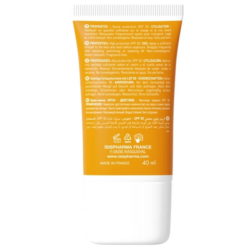 Crema spuma SPF 50+ Uveblock Velvet, 40 ml, Isispharma Crema spuma SPF 50+ Uveblock Velvet, 40 ml, Isispharma