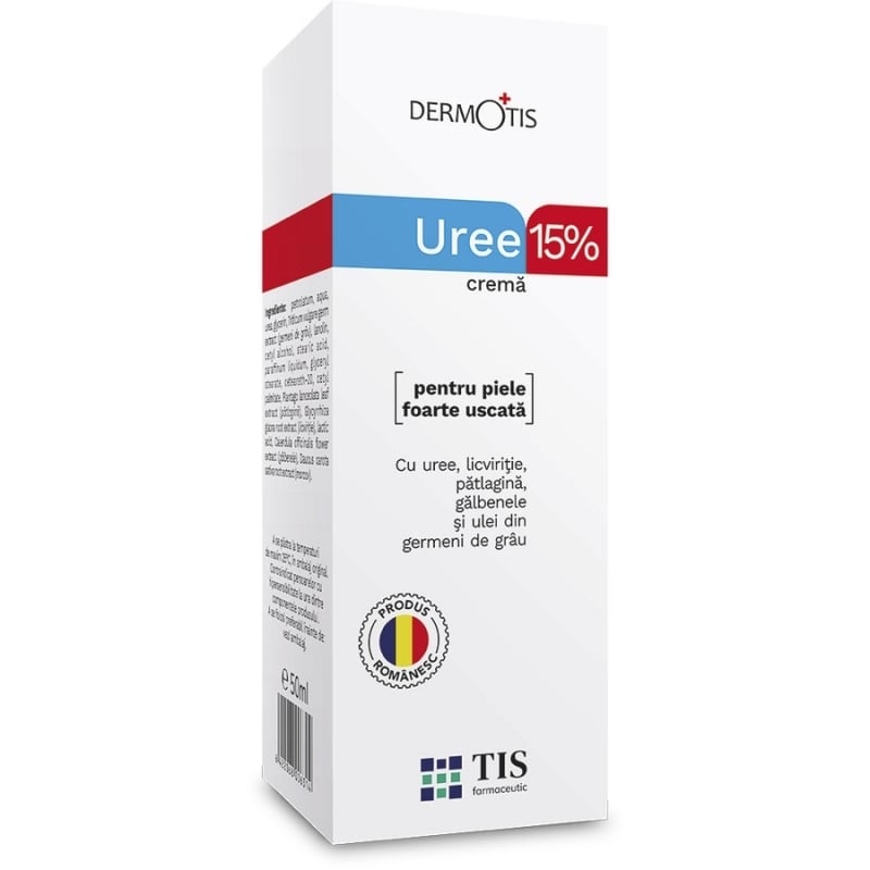 Crema cu Uree 15% DermoTis, 50 ml, Tis Farmaceutic Crema cu Uree 15% DermoTis, 50 ml, Tis Farmaceutic