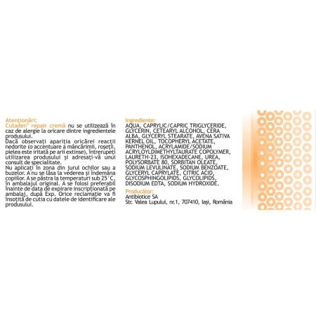 Cutaden Repair crema, 50 ml, Antibiotice SA Cutaden Repair crema, 50 ml, Antibiotice SA