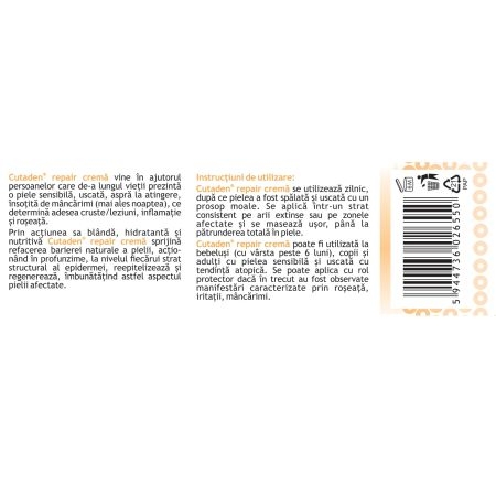 Cutaden Repair crema, 50 ml, Antibiotice SA Cutaden Repair crema, 50 ml, Antibiotice SA