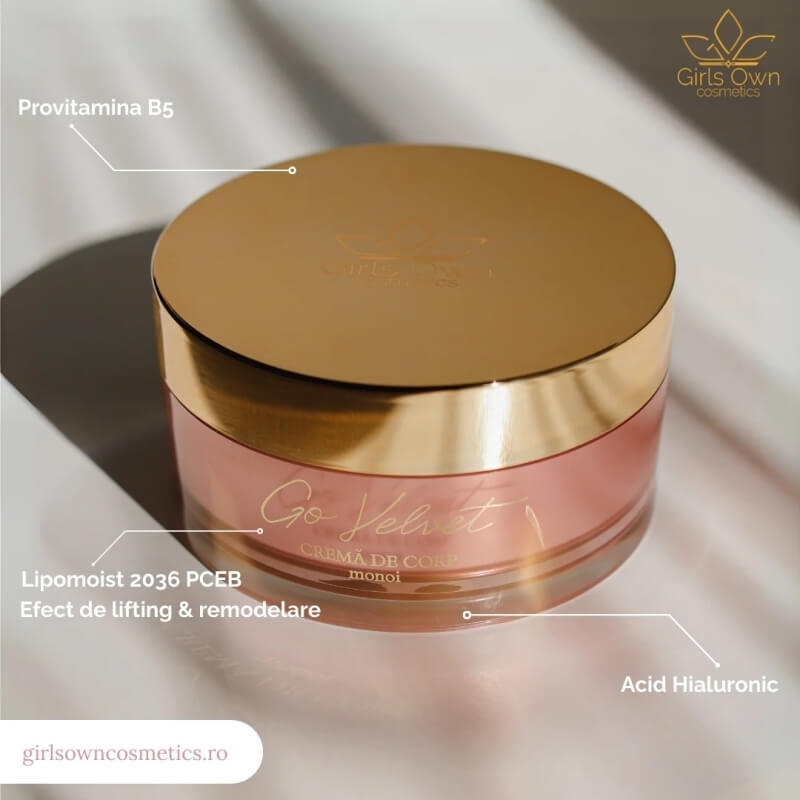 Crema de corp Monoi Go Velvet, 200 ml, Girl Own Cosmetics Crema de corp Monoi Go Velvet, 200 ml, Girl Own Cosmetics