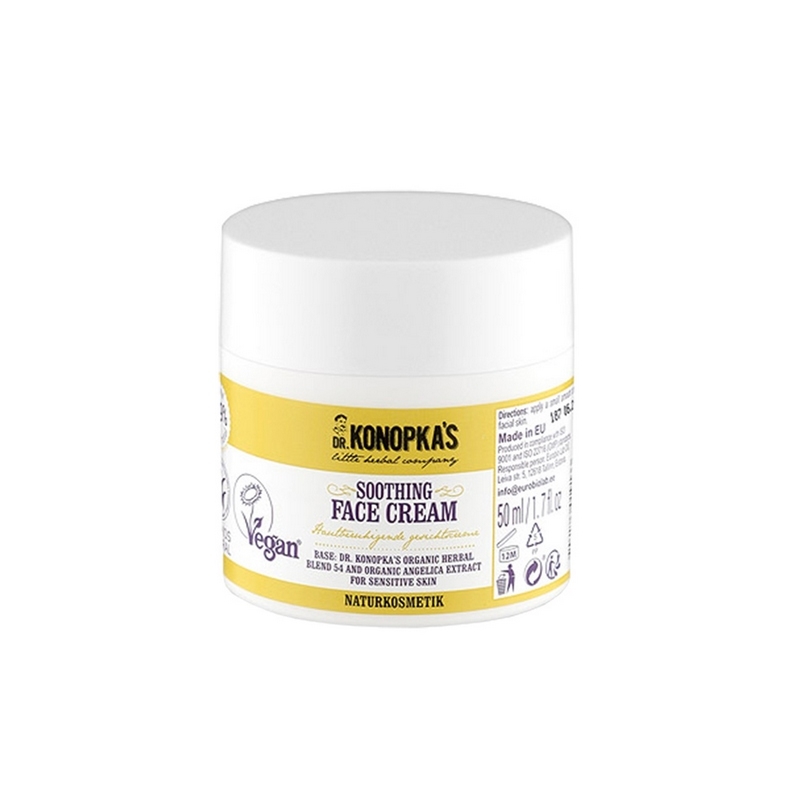 Crema de fata pentru piele sensibila, 50 ml, Dr. Konopka's Crema de fata pentru piele sensibila, 50 ml, Dr. Konopka's