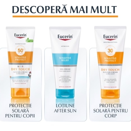 Crema de fata SPF 50+ Sun Protection Sensitive Protect, 50 ml, Eucerin Crema de fata SPF 50+ Sun Protection Sensitive Protect, 50 ml, Eucerin