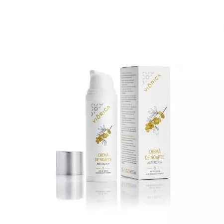 Crema de noapte anti-rid 45+ cu ulei de catina, 50 ml, Viorica Crema de noapte anti-rid 45+ cu ulei de catina, 50 ml, Viorica