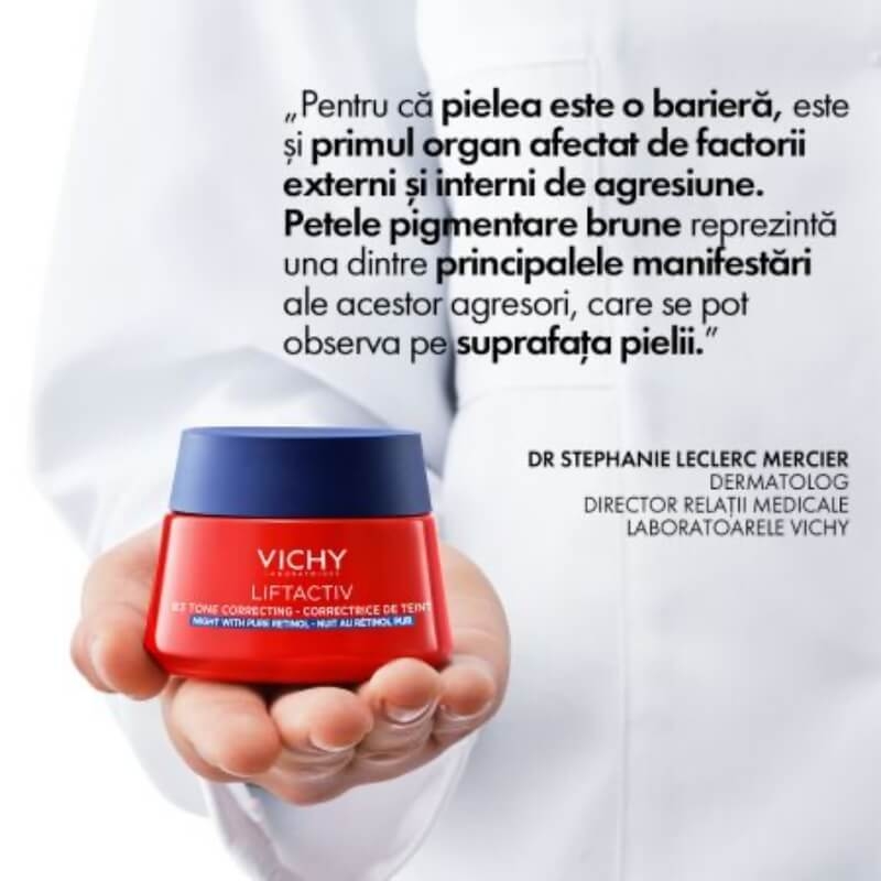 Crema de noapte antirid, antipete pigmentare Liftactiv B3, 50 ml, Vichy Crema de noapte antirid, antipete pigmentare Liftactiv B3, 50 ml, Vichy