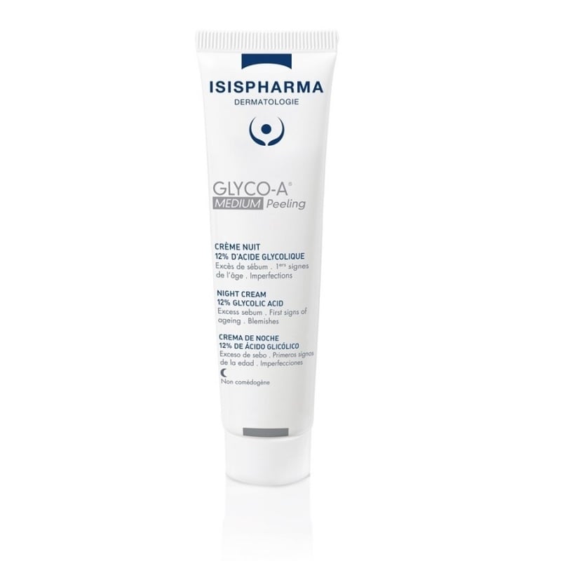 Crema de noapte cu 12% acid glicolic Glyco-A Medium Peeling, 30 ml, Isispharma Crema de noapte cu 12% acid glicolic Glyco-A Medium Peeling, 30 ml, Isispharma