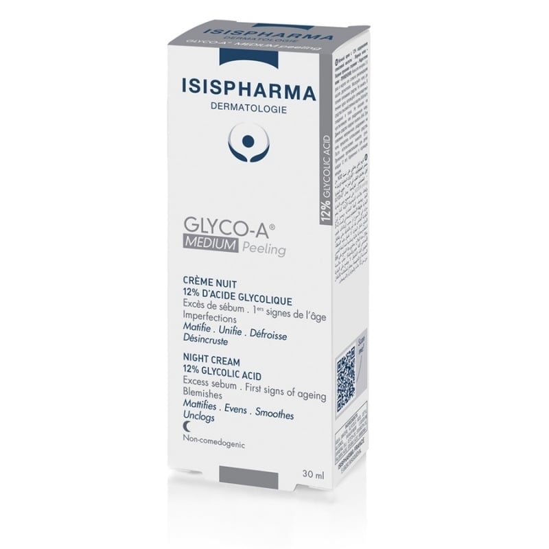 Crema de noapte cu 12% acid glicolic Glyco-A Medium Peeling, 30 ml, Isispharma Crema de noapte cu 12% acid glicolic Glyco-A Medium Peeling, 30 ml, Isispharma