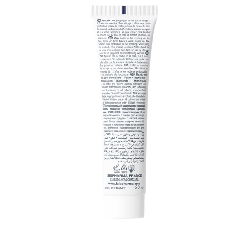 Crema de noapte cu 25% acid glicolic Glyco-A Intense Peeling, 30 ml, Isispharma Crema de noapte cu 25% acid glicolic Glyco-A Intense Peeling, 30 ml, Isispharma