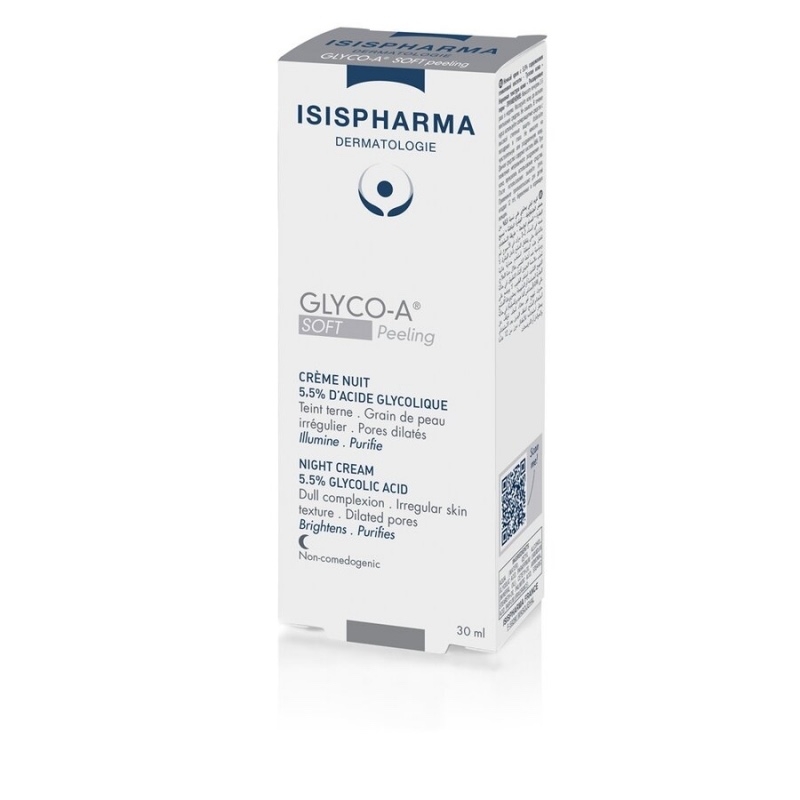 Crema de noapte cu 5.5% acid glicolic Glyco-A Soft Peeling, 30 ml, Isispharma Crema de noapte cu 5.5% acid glicolic Glyco-A Soft Peeling, 30 ml, Isispharma