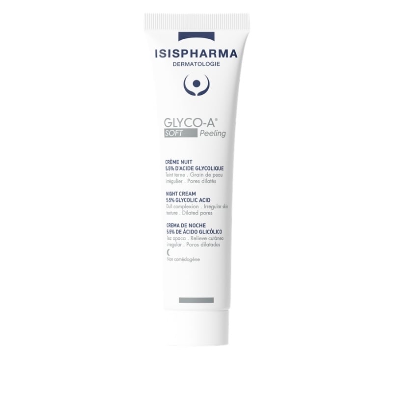 Crema de noapte cu 5.5% acid glicolic Glyco-A Soft Peeling, 30 ml, Isispharma Crema de noapte cu 5.5% acid glicolic Glyco-A Soft Peeling, 30 ml, Isispharma