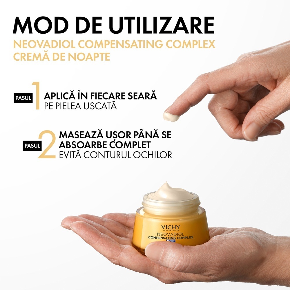 Crema de noapte cu efect de redensificare si revitalizare Neovadiol Compensating Complex, 50 ml, Vichy