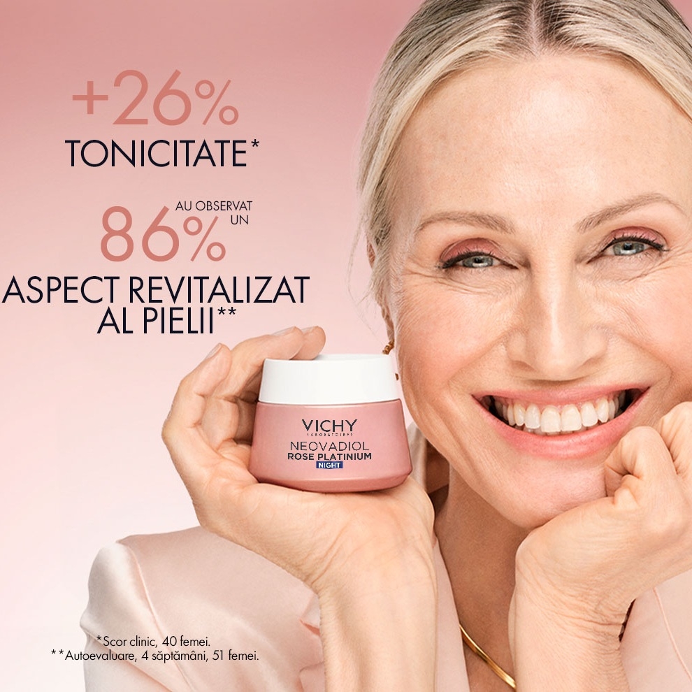 Crema de noapte Neovadiol Rose Platinium, 50 ml, Vichy Crema de noapte Neovadiol Rose Platinium, 50 ml, Vichy