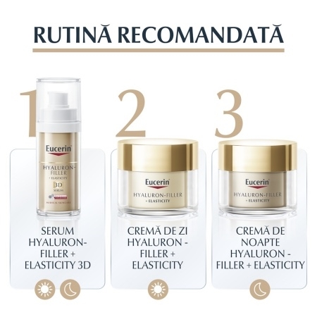 Crema de noapte Hyaluron Filler + Elasticity, 50 ml, Eucerin Crema de noapte Hyaluron Filler + Elasticity, 50 ml, Eucerin