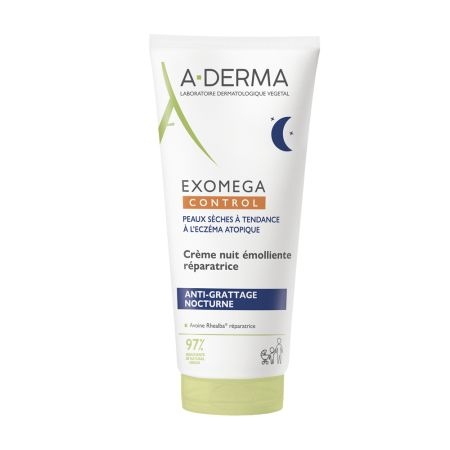 Crema de noapte reparatoare Exomega Control, 200 ml, A-Derma Crema de noapte reparatoare Exomega Control, 200 ml, A-Derma
