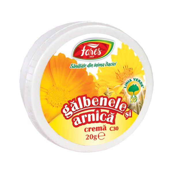Crema galbenele si arnica 20g, Fares