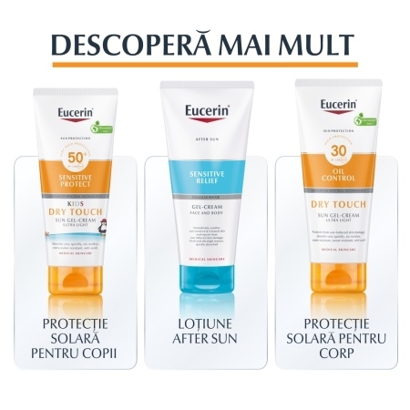 Gel crema de fata si corp impotriva alergiei la soare SPF 50+ Sun Protection Allergy Protect, 150 ml, Eucerin Gel crema de fata si corp impotriva alergiei la soare SPF 50+ Sun Protection Allergy Protect, 150 ml, Eucerin