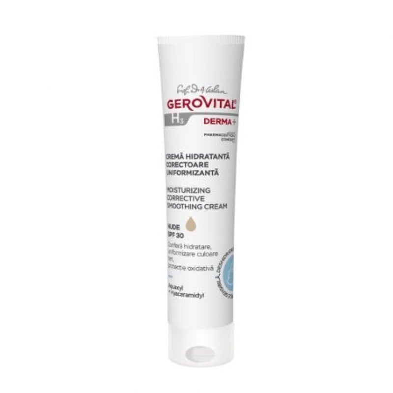 Crema hidratanta corectoare uniformizanta H3 Derma+, 30 ml, Gerovital Crema hidratanta corectoare uniformizanta H3 Derma+, 30 ml, Gerovital