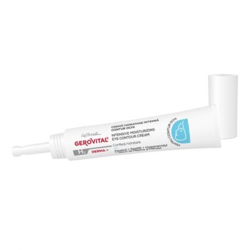 Crema hidratare intensa contur de ochi H3 Derma+, 15 ml, Gerovital Crema hidratare intensa contur de ochi H3 Derma+, 15 ml, Gerovital